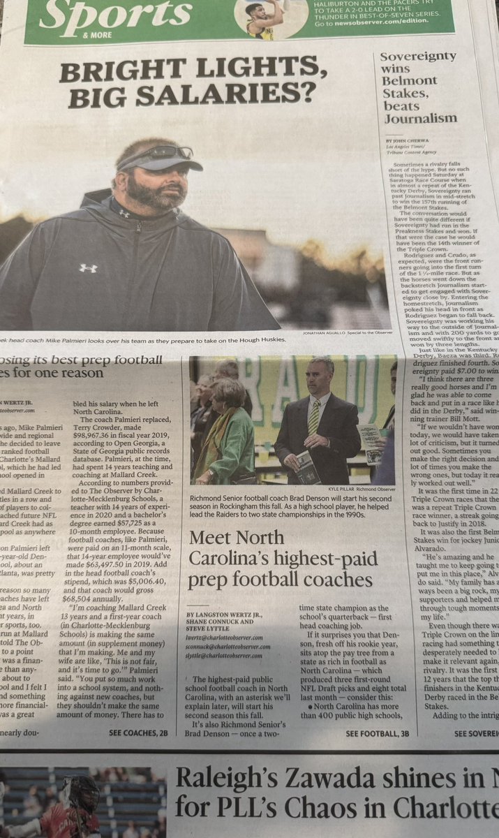 Shannon Scovel (@shannonscovel) on Twitter photo One of my favorite things about journalism is reading an outstanding in-depth story, looking at the byline, recognizing the name & feeling such pride & joy for the writer. Today that writer is <a href="/shane_connuck/">Shane Connuck</a>!
Great print feature, Shane!
Full story ➡️ charlotteobserver.com/sports/high-sc… One of my favorite things about journalism is reading an outstanding in-depth story, looking at the byline, recognizing the name & feeling such pride & joy for the writer. Today that writer is <a href="/shane_connuck/">Shane Connuck</a>!
Great print feature, Shane!
Full story ➡️ charlotteobserver.com/sports/high-sc…