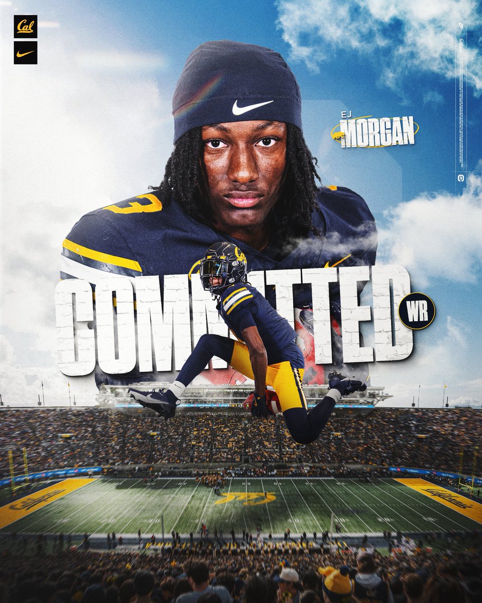 Emanuel Morgan 3⭐️ (@ej_morgan3) on Twitter photo AGTG!!I have made the decision to commit to The University of California at Berkeley!!GO BEARS🐻 <a href="/CalFootball/">Cal Football</a> <a href="/kcef35/">Kyle Cefalo</a> <a href="/BrandonHuffman/">Brandon Huffman</a> <a href="/_CGFootball/">Central Football</a> AGTG!!I have made the decision to commit to The University of California at Berkeley!!GO BEARS🐻 <a href="/CalFootball/">Cal Football</a> <a href="/kcef35/">Kyle Cefalo</a> <a href="/BrandonHuffman/">Brandon Huffman</a> <a href="/_CGFootball/">Central Football</a>