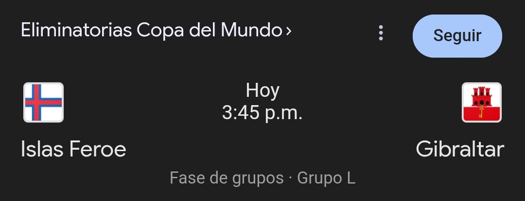 Hola muchachos. Enseguida arranca el partido de Gibraltar. Jugamos contra los putos de Islas Feroe. Hay que ganar hoy. 🇬🇮