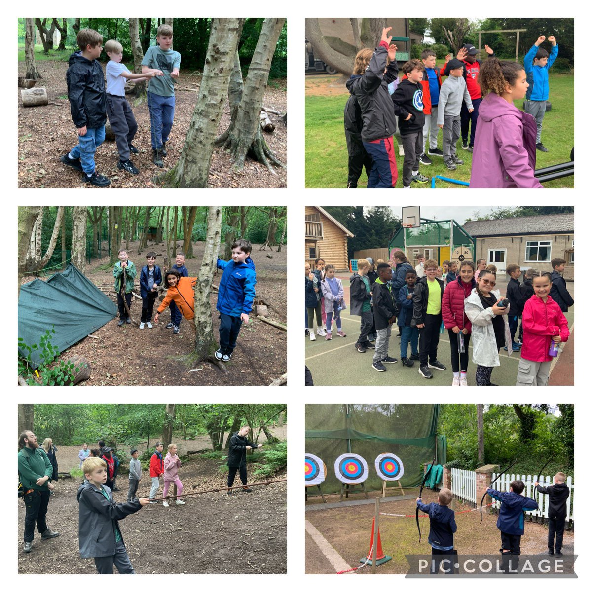 RunnymedeStEd's tweet photo. A great afternoon of archery, abseiling &amp; climbing, cannon run and bushcraft. A lovely tea and just settling down to a movie with tuck shop treats. 🏕️🏹🧗‍♂️🎬🍿#Barnstondale2025 https://t.co/uVLJy4dPgV
