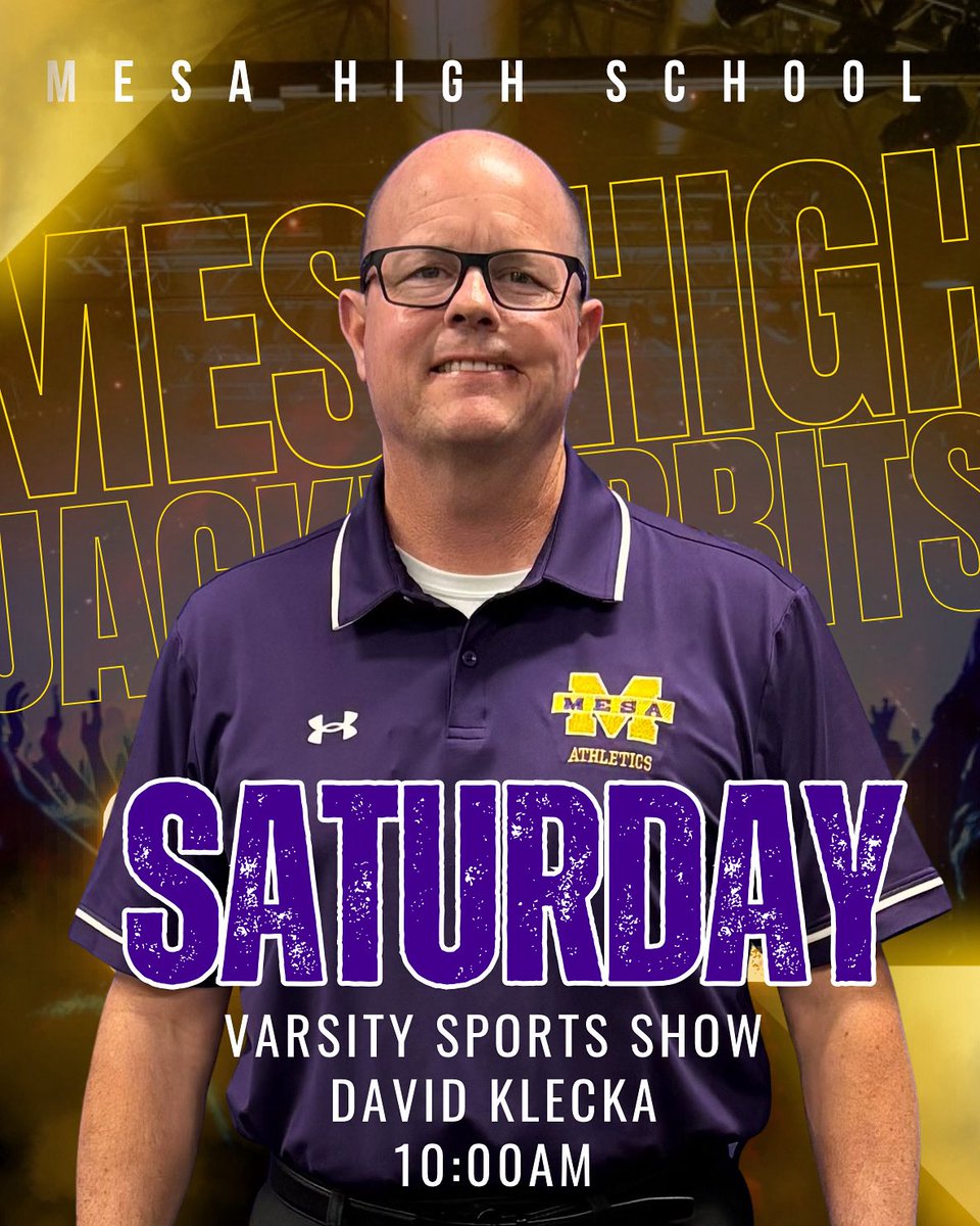 Mesa Athletics (@mesahsathletics) on Twitter photo 🎙️ Our AD is hitting the airwaves this Saturday! Don’t miss it — tune in and hear what’s happening behind the scenes in Mesa athletics! <a href="/CoachKlecka/">David Klecka</a> <a href="/VarsityShow/">Varsity Sports Show-- Varsity Media Foundation</a> 🎙️ Our AD is hitting the airwaves this Saturday! Don’t miss it — tune in and hear what’s happening behind the scenes in Mesa athletics! <a href="/CoachKlecka/">David Klecka</a> <a href="/VarsityShow/">Varsity Sports Show-- Varsity Media Foundation</a>