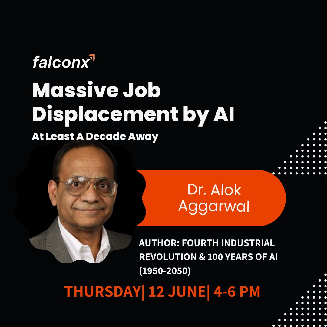 FalconXGateway's tweet image. Attended our last session with Dr. Alok Aggarwal? 🎤
He’s back at FalconX on June 12—new insights + your signed book is ready for pickup!
🎟️ Save your seat: lu.ma/z80l0597
📍 FalconX Gateway
#AIEvent #ScryAI #FalconXEvents