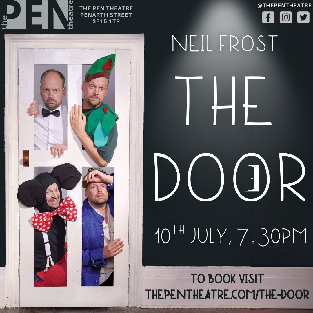 The Pen Theatre (@thepentheatre) on Twitter photo 📢 NEW COMEDY SHOW 📢 NEIL FROST <a href="/neilfrostcomedy/">Neil Frost</a> | THE DOOR 10th July 7:30pm | It’s 1985. I’m dressed as Peter Pan. All I have to worry about is remembering my Nan's landline number. ★ ★ ★ ★ ★ "Frost is the ultimate comedian" -Fourth Wall | Book > thepentheatre.com/the-door 📢 NEW COMEDY SHOW 📢 NEIL FROST <a href="/neilfrostcomedy/">Neil Frost</a> | THE DOOR 10th July 7:30pm | It’s 1985. I’m dressed as Peter Pan. All I have to worry about is remembering my Nan's landline number. ★ ★ ★ ★ ★ "Frost is the ultimate comedian" -Fourth Wall | Book > thepentheatre.com/the-door
