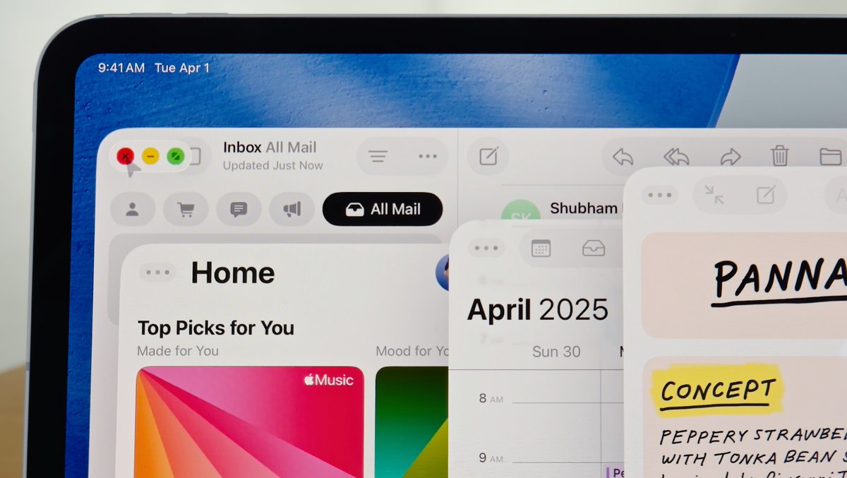 fronk's tweet image. iPadOS: Okna si pamatují pozici, dají se snadno přichytit i měnit velikost. Kurzor je přesnější. Skoro jako na Macu. 😗 #WWDC25