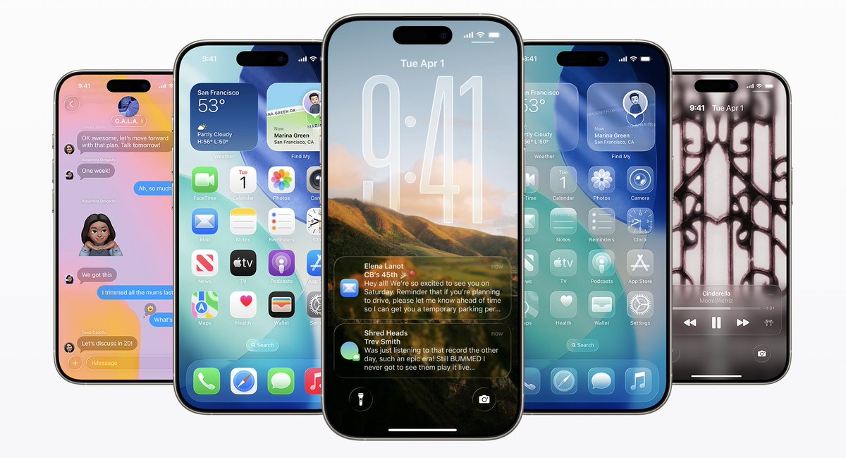 zollotech's tweet image. So do we all love the new Liquid Glass design of iOS 26 and others?