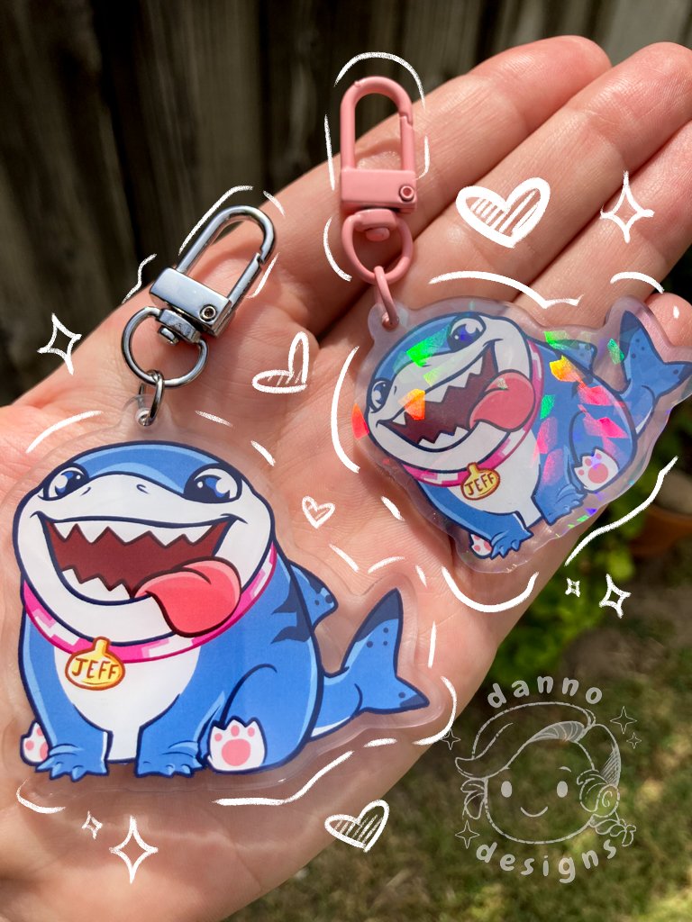 I made Jeff the Landshark acrylic keychains! 🦈

Limited quantities at the moment but available in two sizes/styles! 

Get them here! 🩵 dannodesigns.company.site 🩵

#marvelrivals #jeffthelandshark