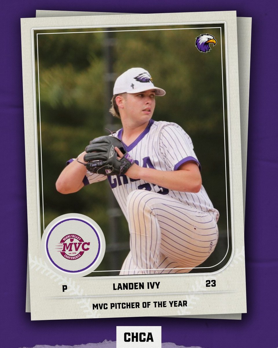 CHCA Baseball (@chca_bb) on Twitter photo 🦅⚾️ CHCA Senior Landon Ivy has been named the 2025 MVC Pitcher of the Year! 
#eCHipa 🦅⚾️ CHCA Senior Landon Ivy has been named the 2025 MVC Pitcher of the Year! 
#eCHipa