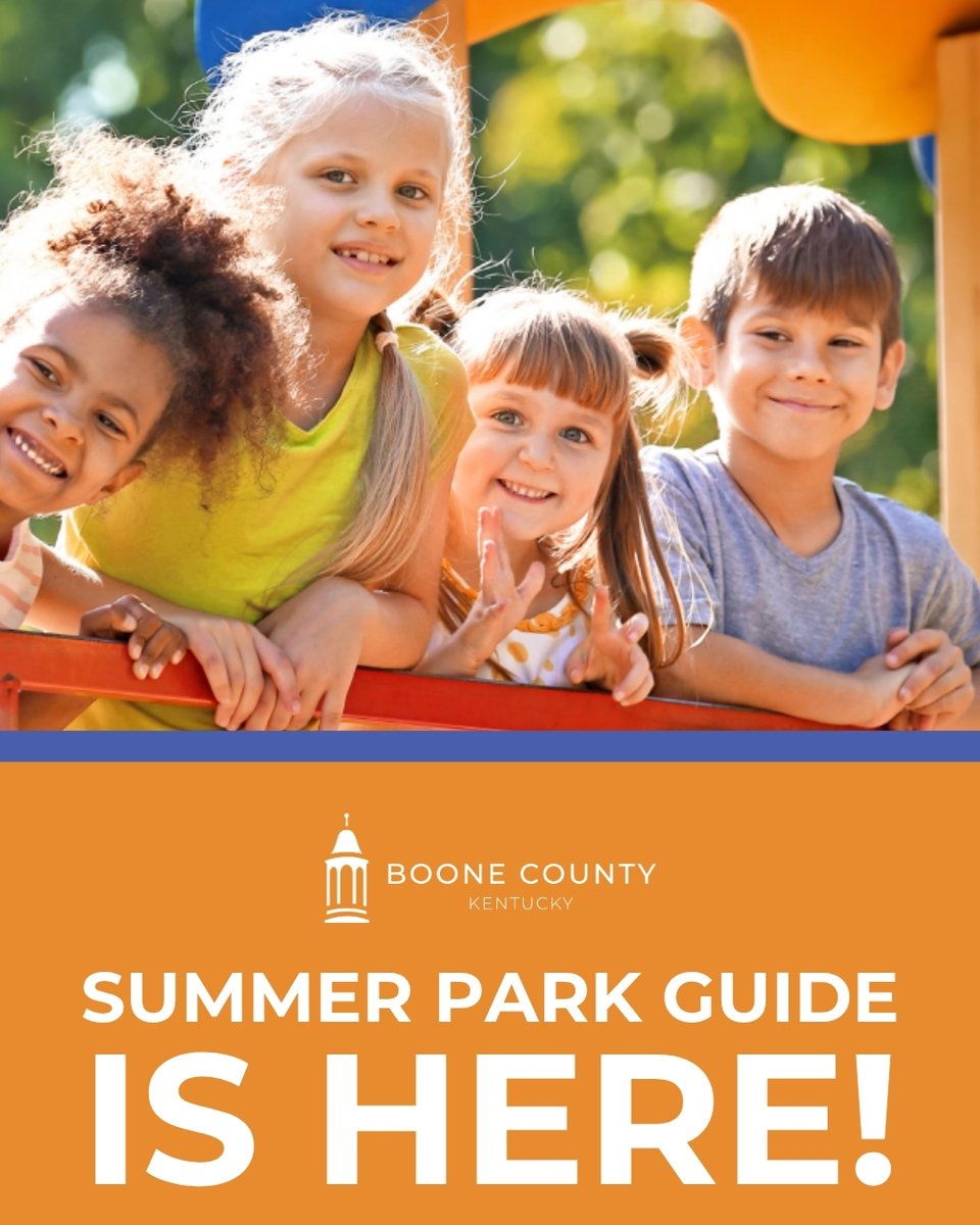 Your guide to summer fun in Boone County is here!
Check out the 2025 Boone County Parks Summer Guide for exciting events, camps, classes, and outdoor adventures for all ages.

Plan your summer ➡️  boonecountyky.org/BooneCounty_Pa…