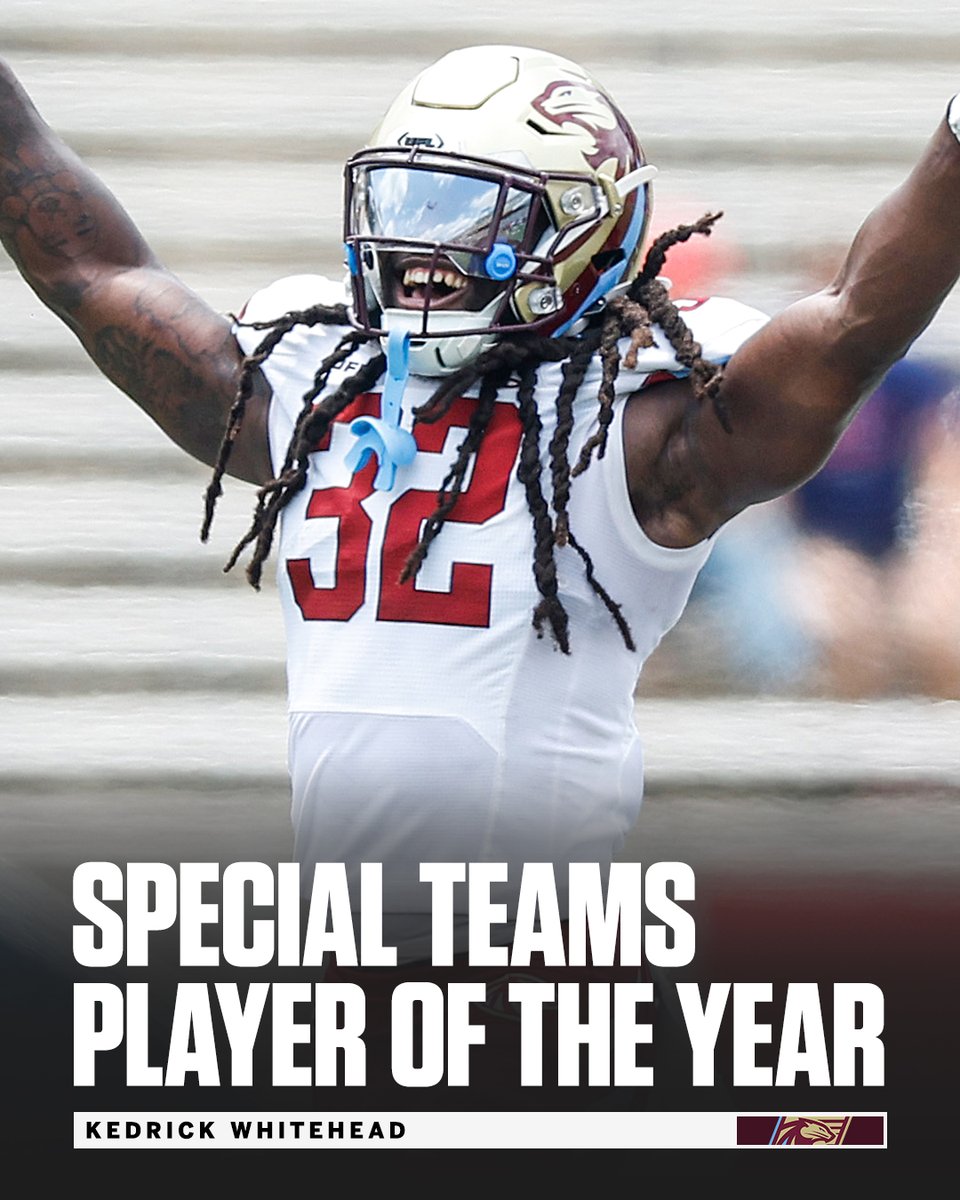 Michigan Panthers own Kedrick Whitehead is this year's UFL Special Teams Player of the Year 👏

<a href="/TheUFL/">United Football League</a> | <a href="/USFLPanthers/">Michigan Panthers</a>