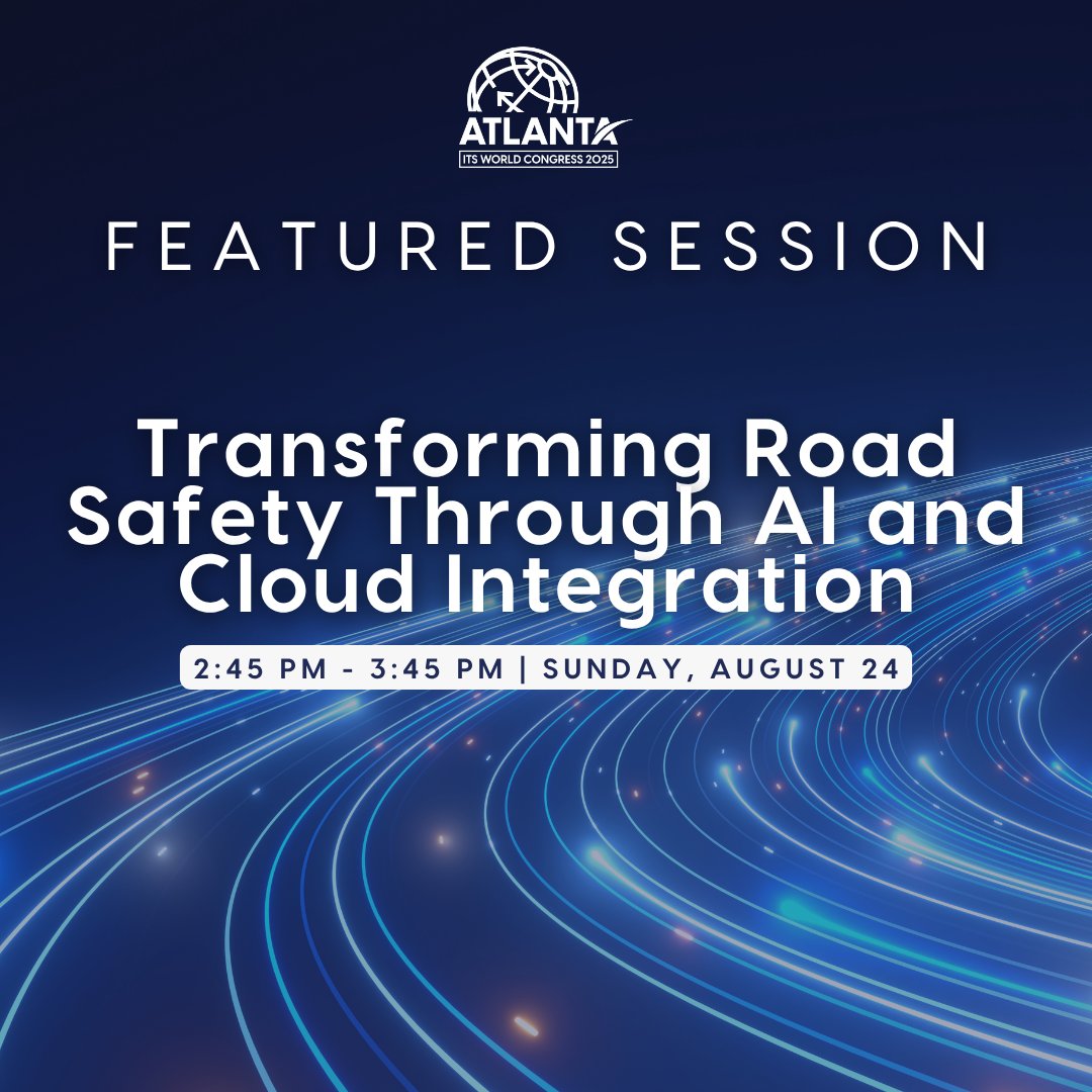 AI is driving the future of transportation. 🚗  

Don’t miss two powerhouse sessions at #ITSWC2025 exploring how AI is reshaping mobility, safety &amp; infrastructure. Learn more and register here: bit.ly/4cMsY0h