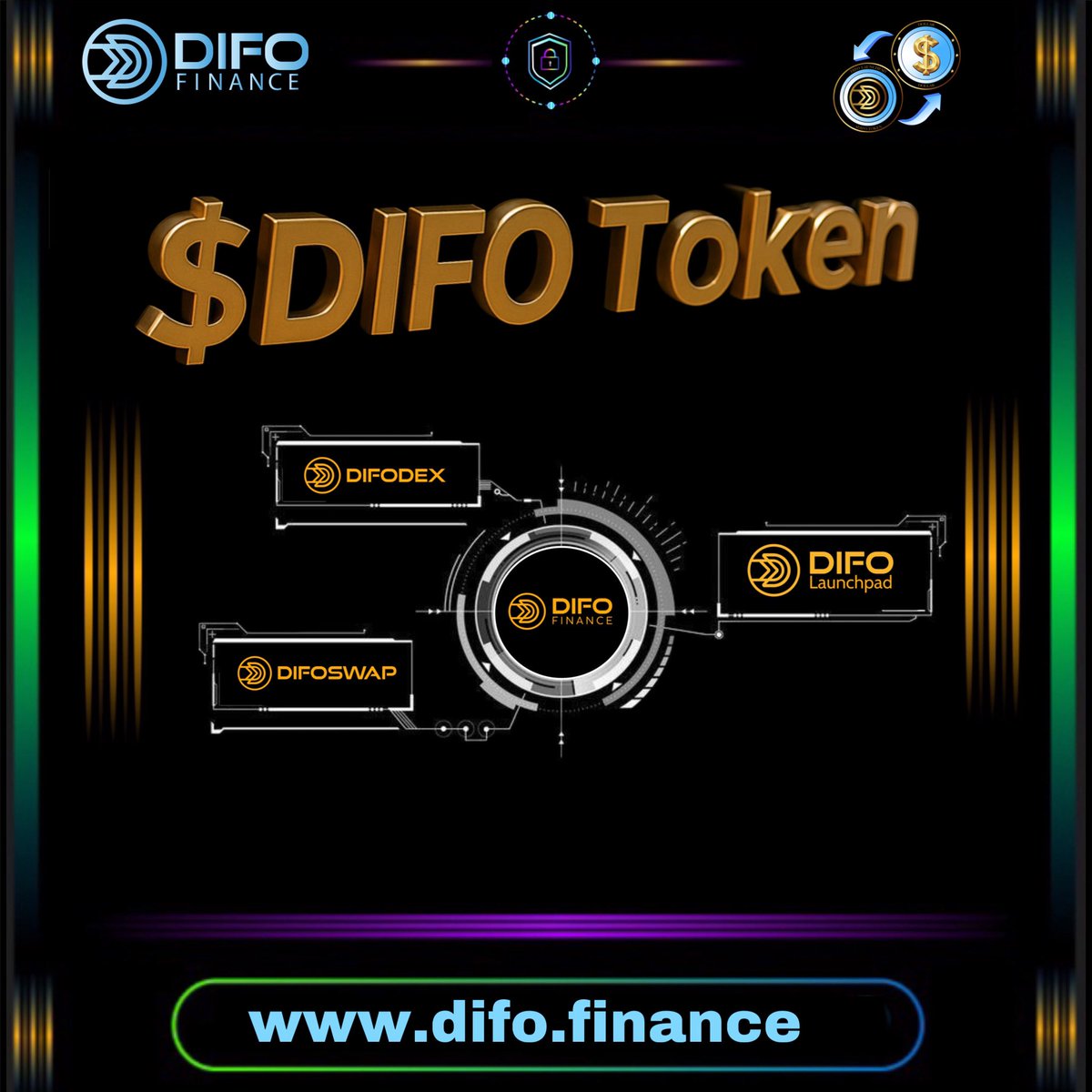 Difo Finance is not just a multi-chain middleware software platform — it is also developing three additional decentralised, transparent, and user-friendly products, aligned with the nature of multi-chain #DeFi.

Products Under Development:
•Difo Launchpad
•Difodex
•Difoswap