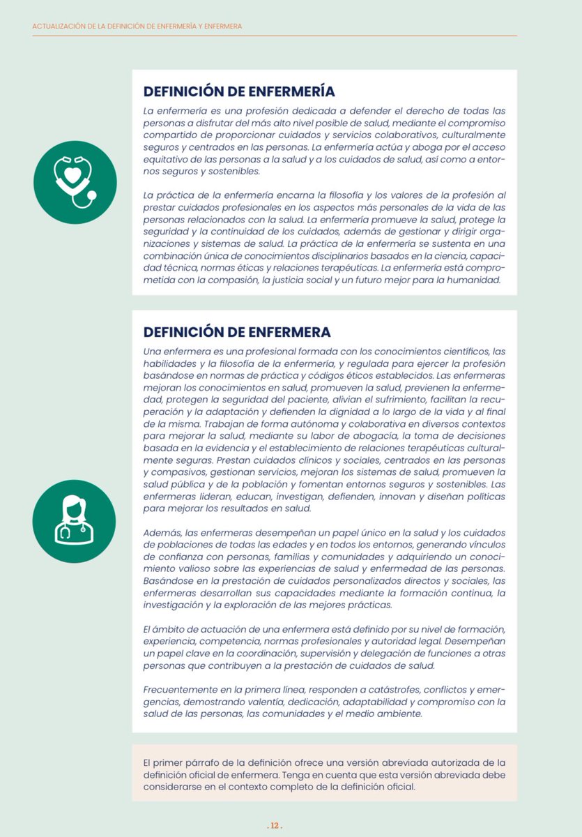 🌍 El <a href="/ICNurses/">ICN</a> actualiza la definición de #Enfermería y #Enfermera para reflejar su papel en un mundo cambiante: liderazgo, justicia social, salud digital, cambio climático…

🔗 Lee el informe completo: icn.ch/es/recursos/pu…

#Nursing #CIE #ProfesiónEnfermera