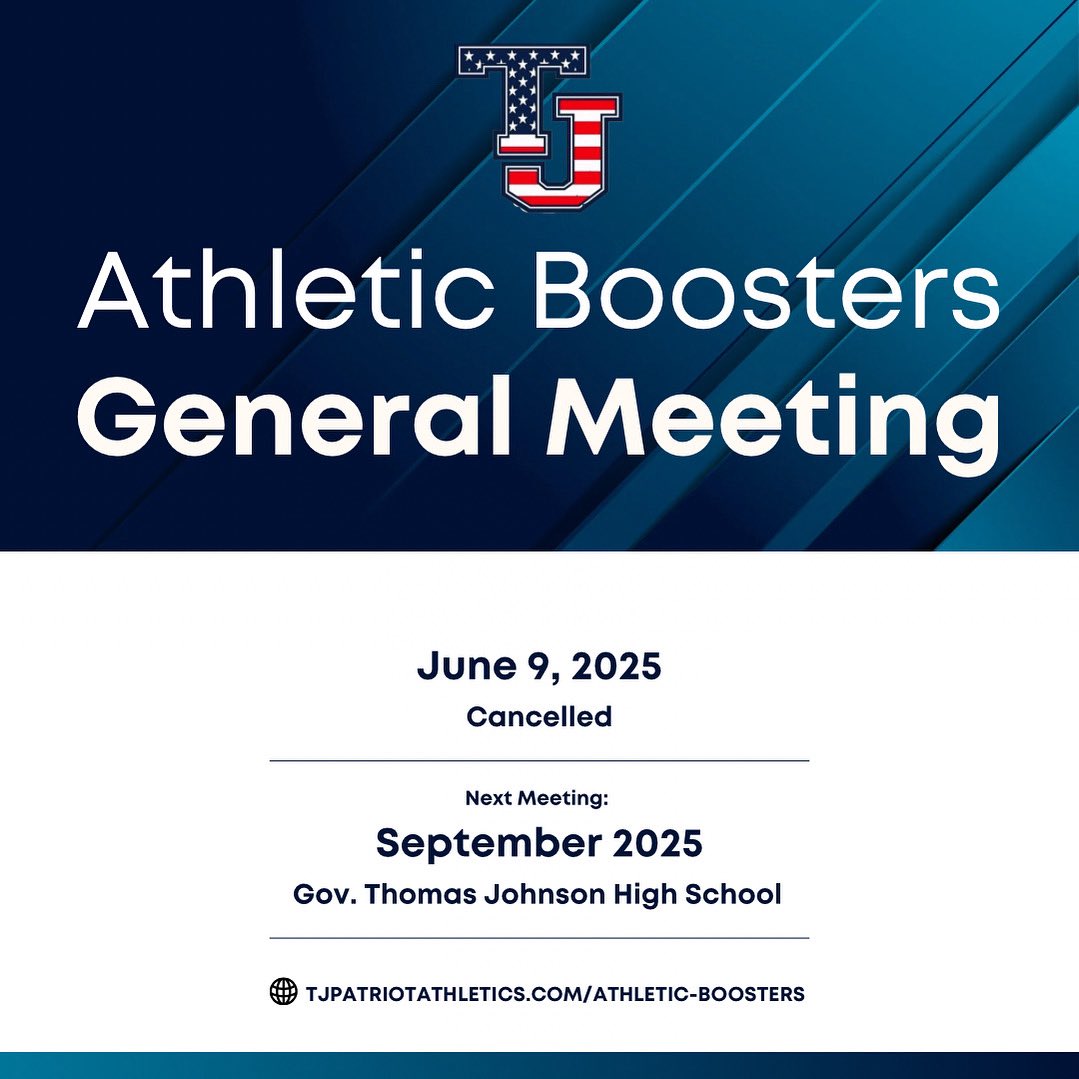Tonight’s Booster General Meeting has been canceled. We look forward to seeing everyone when we are back for next school year. 
Thank you to this year’s members! We appreciate your support for us and our athletes!