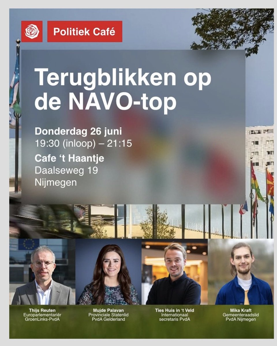 We zitten midden in 'n geopolitieke spanningsveld,wat zegt dat over onze veiligheid en vrijheid? Hoe verbinden we dat met onze mensenrechten,solidariteit en democratische waarden? We staan stil bij het verleden,wat zegt dat over het heden en wat kunnen we leren voor de toekomst👇🏼