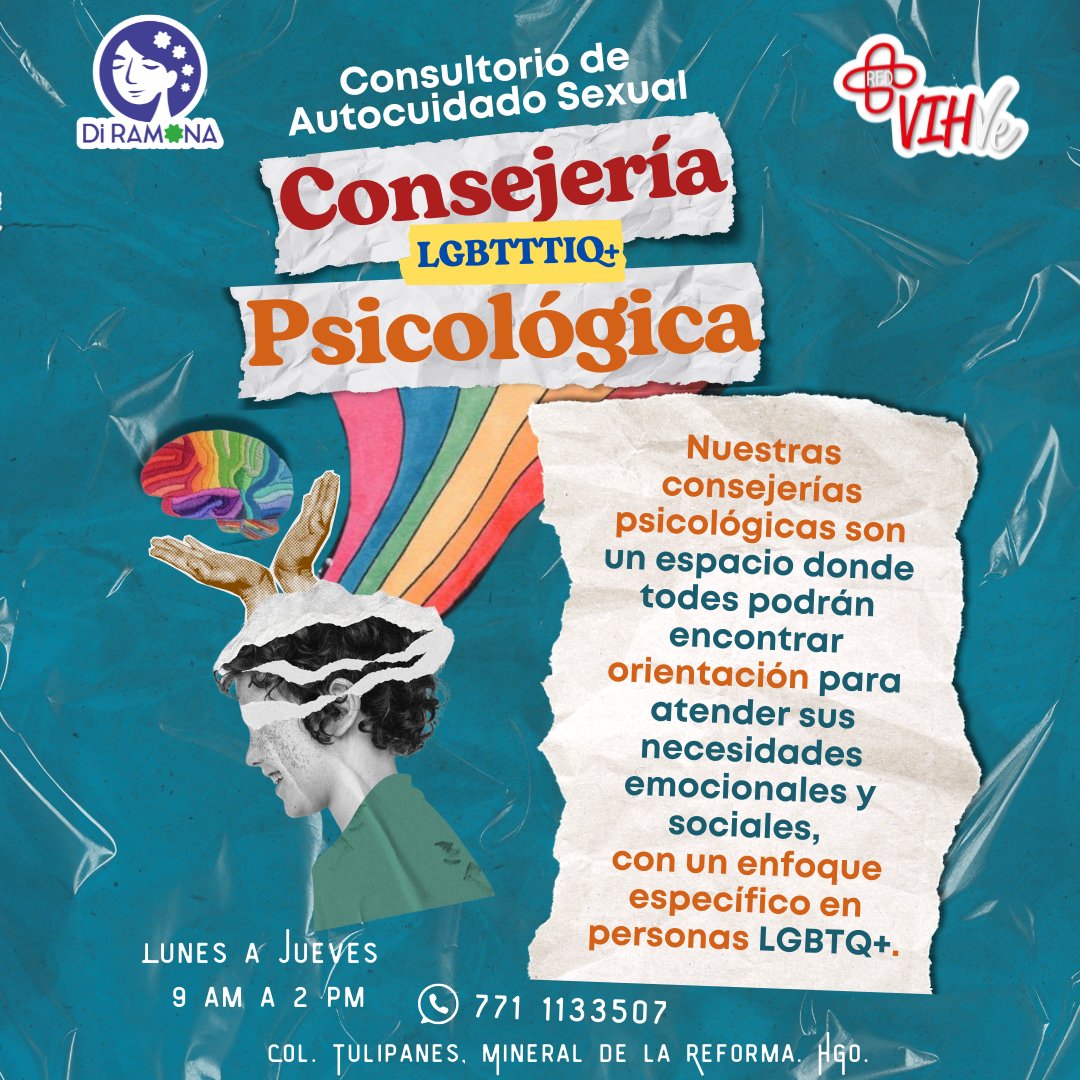 🟣En nuestro consultorio de autocuidado sexual, encontrarás acompañamiento psicológico gratuito, en línea o presencial, para personas LGBTQ+🌈

💥 Un espacio seguro, libre de juicios y para todes

📲 Escríbenos por DM o WhatsApp para agendar tu cita.