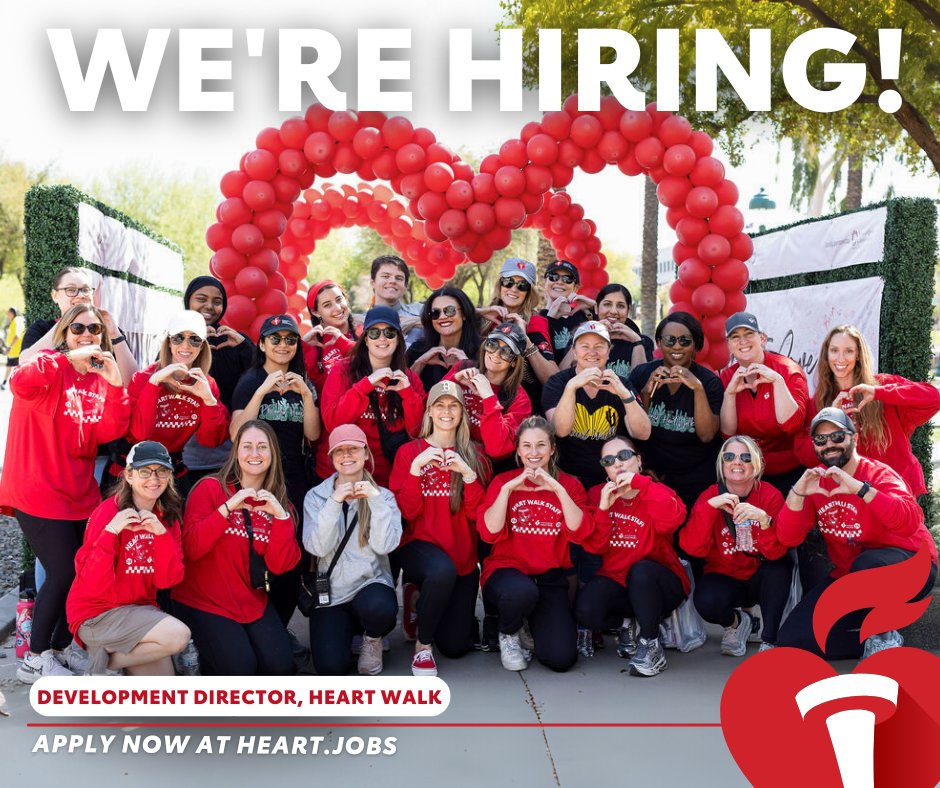 We're looking for our next Heart Walk Director ❤️👀

Help raise funds for our Heart Challenge campaign by securing local sponsors and donors, recruit and lead volunteer teams and implement events! Learn more and apply here: spr.ly/60184G4j2