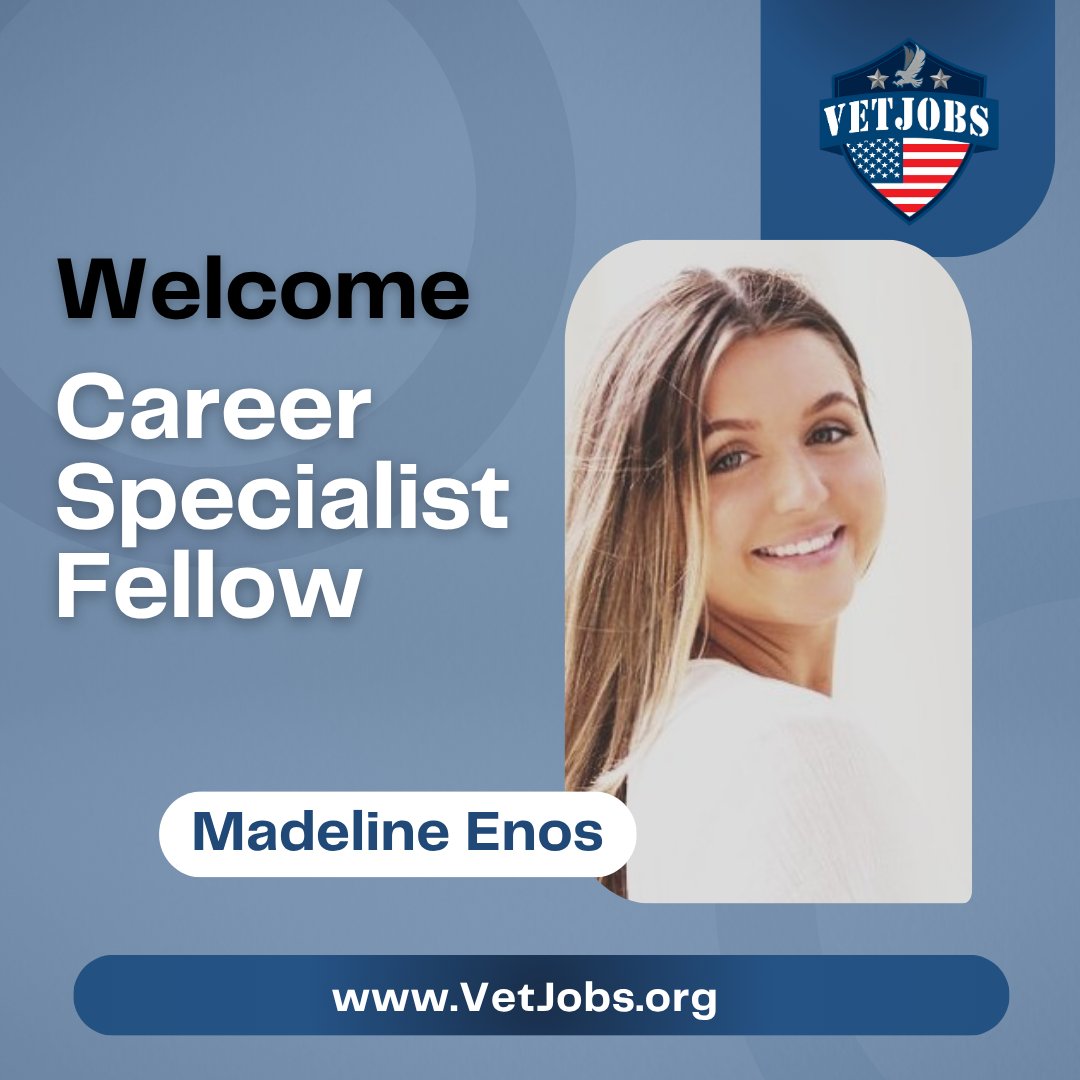 🎉 Say Hello to Madeline! 🎉

Madeline's passion for serving veterans and their families has led her to join our fellowship. 
We can't wait to see all the great things she'll accomplish. Welcome to the team, Madeline!

vetjobs.org