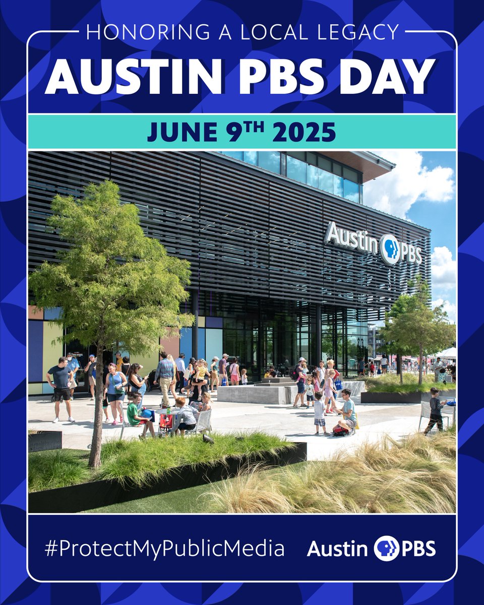 austinpbs's tweet image. The City of Austin has proclaimed June 9 as Austin PBS Day
We’re honored to be recognized for 60+ years of educational, cultural, and community impact — and it’s all thanks to you. 💙
Let’s celebrate public media that connects and uplifts Central Texas — and most importantly,…
