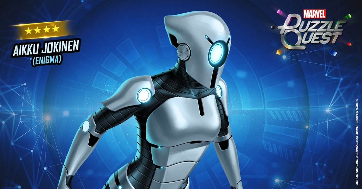 Aikku Jokinen was just your average teenage girl until an alien synthetic armor named POD crash-landed on Earth and bonded with her. They both emerged as the newly fledged Super Hero, Enigma! Check them out later this week! mpq.social/aikku
