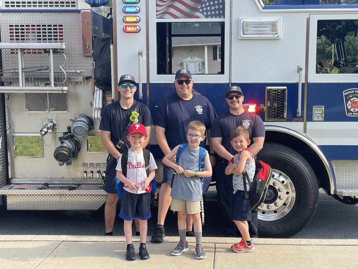 What better way to wrap up the school year than with a ride on a MTFR fire truck! One lucky Bucher Kindergarten student got to bring two friends along for an unforgettable Friday morning ride. Congratulations to our PTO Spring Fling winner — we were thrilled to have you on board!