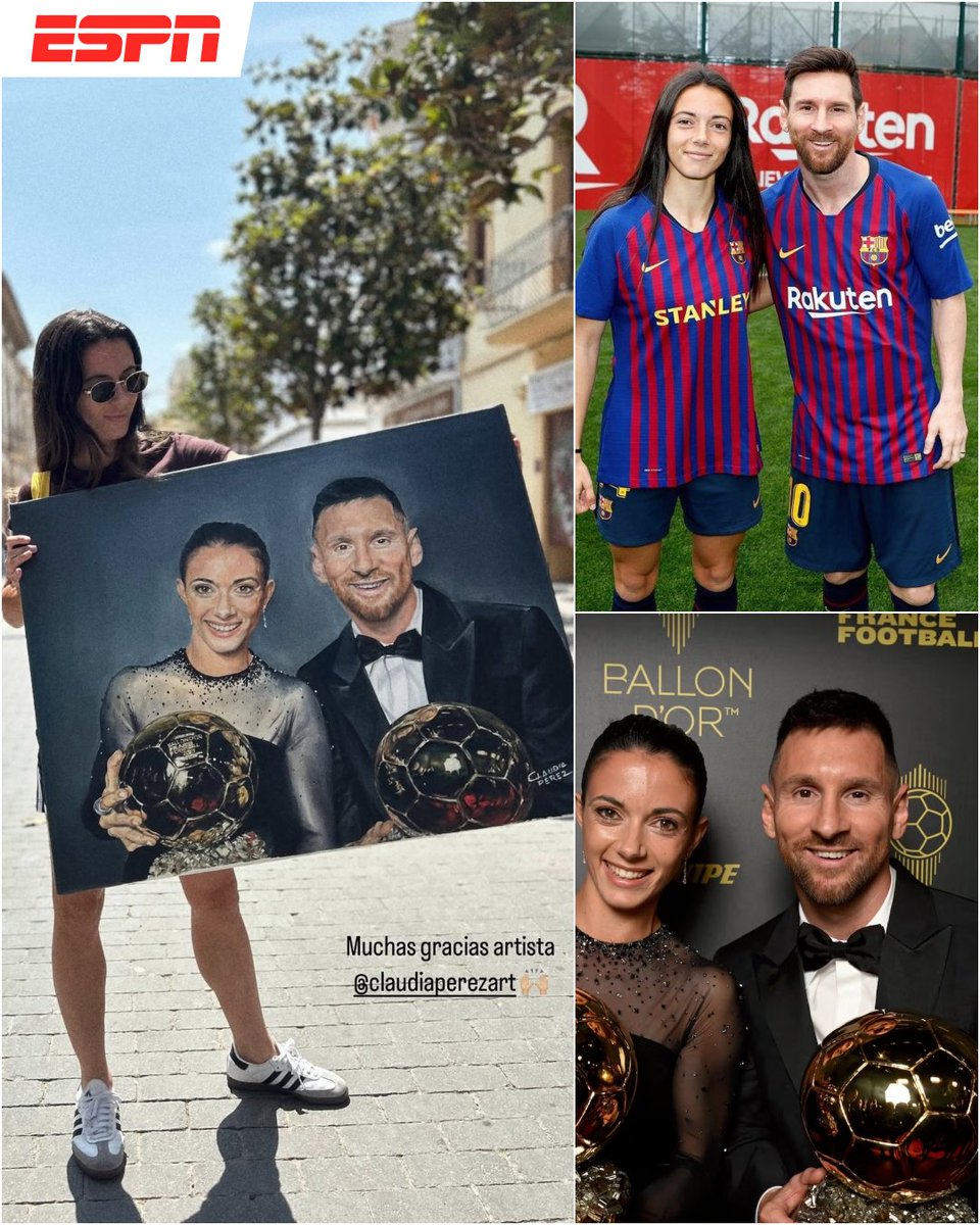 Dos artistas, dos Balón de oro, una obra de arte. 🤩

🎨 👏 Aitana presumió la pintura que le regalaron de su postal con Messi y el Balón de Oro.