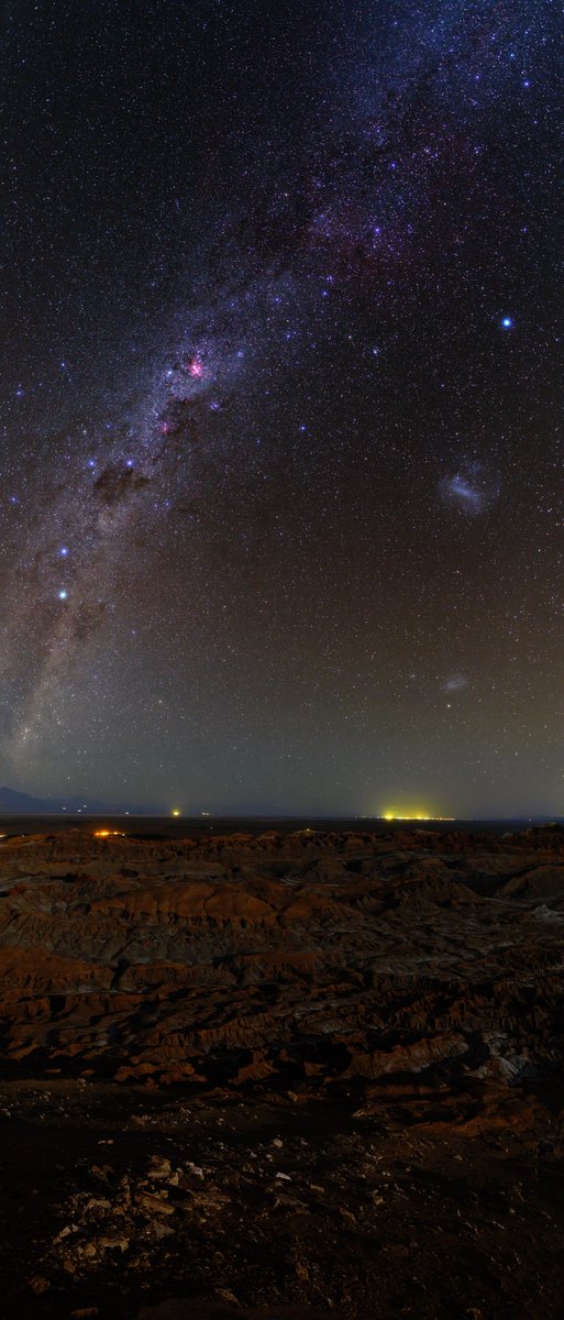 The Milky Way and Magellanic Clouds above the Atacama Desert