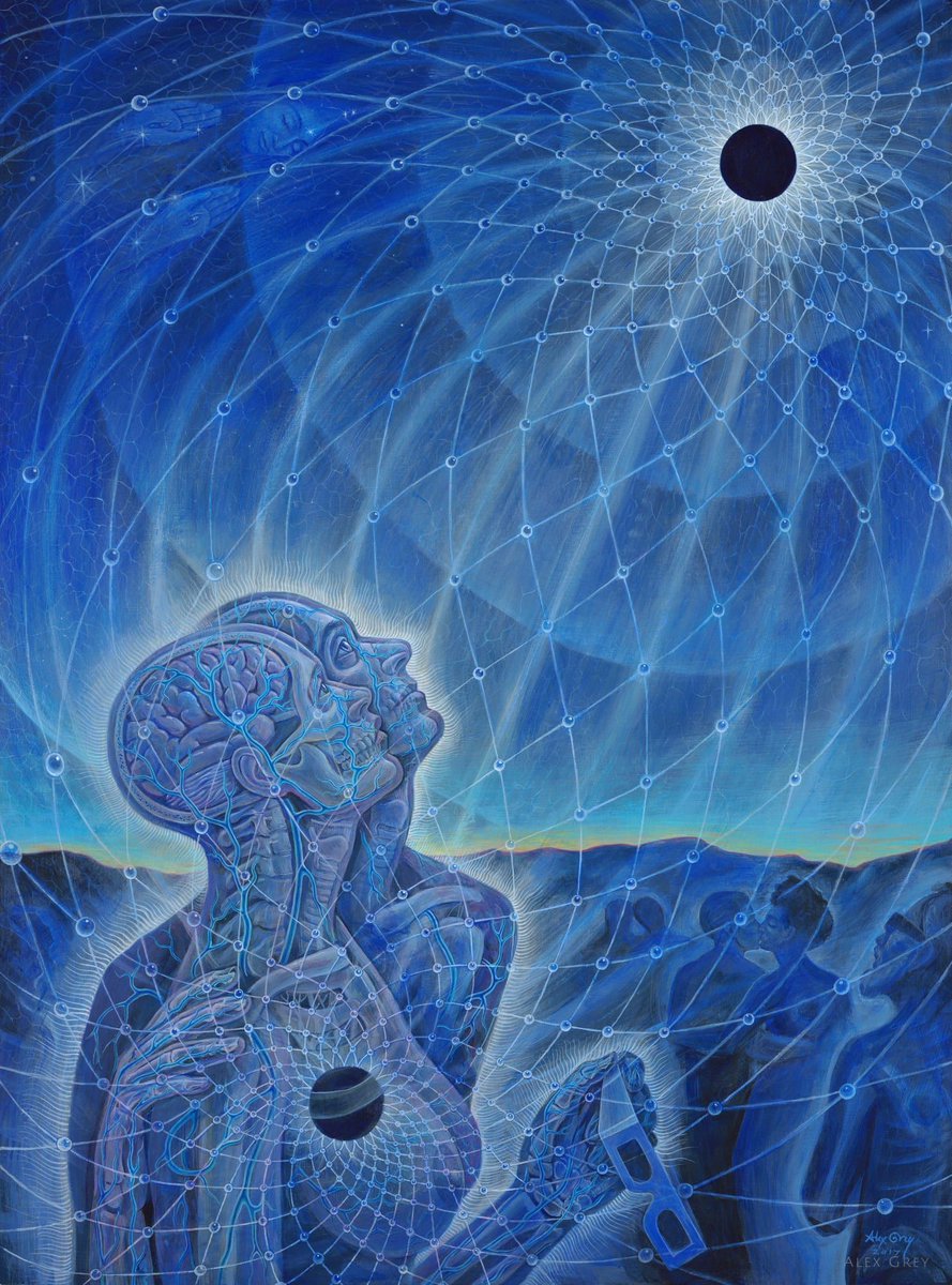 alexgreycosm's tweet image. Most of us have experienced a sense of boundlessness in Nature, while walking through the woods, taking in the Spring flowers, watching green return to the trees after enduring the winter. We recapture these moments of rapture when staring at the sky on a Full Moon, or even when…
