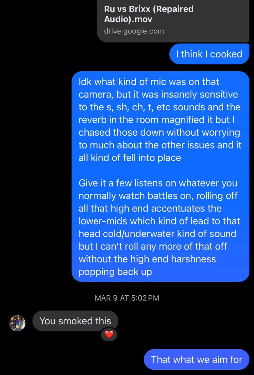 Battle leagues: hit me up to work on battles you had to vault due to audio issues.
Shit hit me up to fix those battles stuck at 100 views cause trying to watch them feels like being stabbed in the ears.

Flexible with all budgets, bulk deals, quick turnarounds.