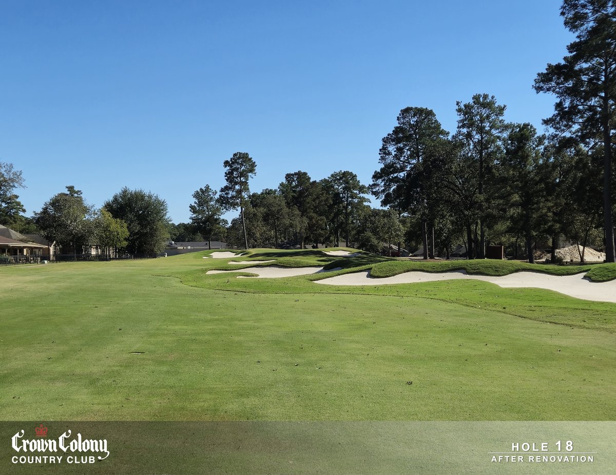 Trey Kemp (@treykempgca) on Twitter photo Before and after of the approach on hole 18 at Crown Colony Country Club in Lufkin, TX. ⛳️ #GolfCourseRenovation <a href="/CrownColonyCC/">Crown Colony CC</a> #CrownColony #BeforeAndAfter #TexasGolf Before and after of the approach on hole 18 at Crown Colony Country Club in Lufkin, TX. ⛳️ #GolfCourseRenovation <a href="/CrownColonyCC/">Crown Colony CC</a> #CrownColony #BeforeAndAfter #TexasGolf