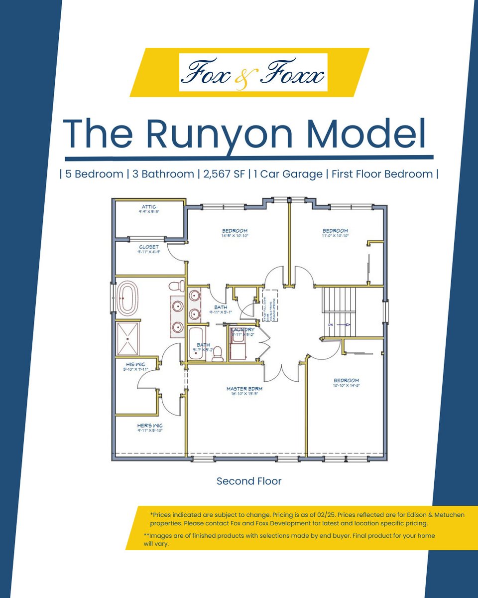 fnf_development's tweet image. ✨Introducing The Runyon Model! ✨
5 Bedrooms | 3 Bathrooms | 2,567 SF | 1-Car Garage | First Floor Bedroom 
Starting at $547,500, this home offers luxury finishes
Contact us today to learn more or click the link in our bio!