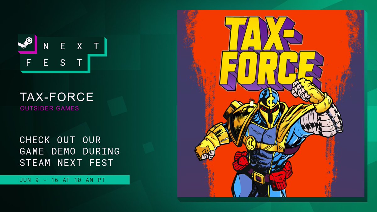 OutsiderGames's tweet photo. @Steam We're demoing Tax-Force -  Hunt down tax-evading mutant billionaires and reinvest in society. https://t.co/2SjKa89O1B