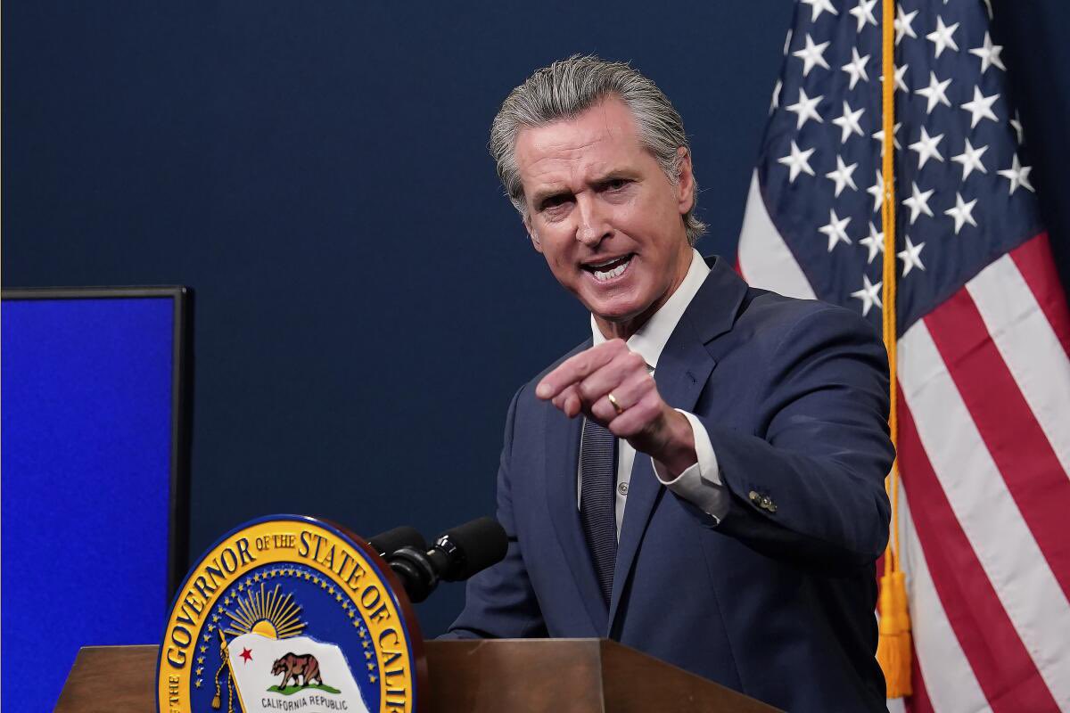 MarcoFoster_'s tweet photo. BREAKING: California Governor Gavin Newsom announces he is suing Donald Trump: “We are suing Donald Trump. This is a manufactured crisis. He is creating fear and terror to take over a state militia and violate the U.S. constitution. The illegal order he signed could allow him to send the military into ANY STATE HE WISHES. Every governor -- red or blue -- should reject this outrageous overreach. There's a lot of hyperbole out there. This isn't that. This is an unmistakable step toward authoritarianism that threatens the foundation of our republic. We cannot let it stand”