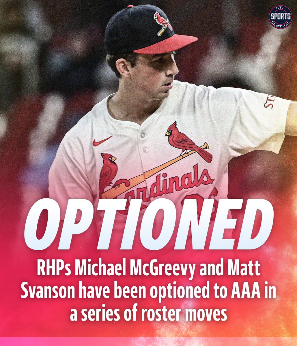 STLSprtsCntrl's tweet image. In a series of roster moves this afternoon, the #STLCards optioned RHPs Michael McGreevy and Matt Svanson to Memphis

In the corresponding moves, they recalled RHPs Riley O’Brien and Chris Roycroft from AAA