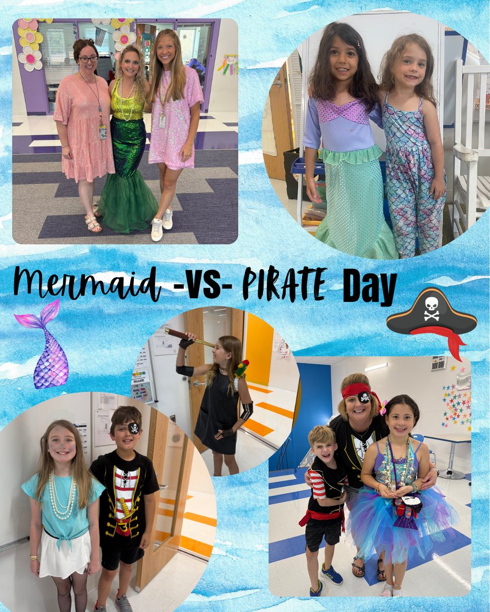 Mermaid -vs- Pirate Spirit Day! So many sequins and eye patches around school today!