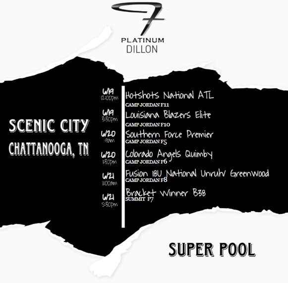TN Fury Platinum Dillon (@fplatinumdillon) on Twitter photo Scenic City schedule drop! Excited for this next challenge. Super Pool C! Let's Go!
<a href="/FuryPlatinum/">FuryPlatinumSoftballClub</a> Scenic City schedule drop! Excited for this next challenge. Super Pool C! Let's Go!
<a href="/FuryPlatinum/">FuryPlatinumSoftballClub</a>