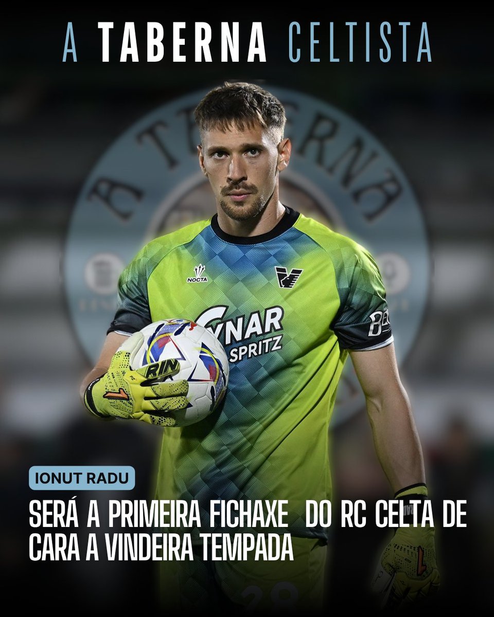 🧤 𝐈𝐎𝐍𝐔𝐓 𝐑𝐀𝐃𝐔 será o primeiro fichaxe do Celta 2024/25!
O gardamallas romanés chega para pelexar pola portería celeste 🔵⚪

💣 Comeza o mercado en Casa Celta!

#Radu #FichaxeCelta #RCCelta #CeltaDeVigo #ForzaCelta #MercadoDeFichaxes