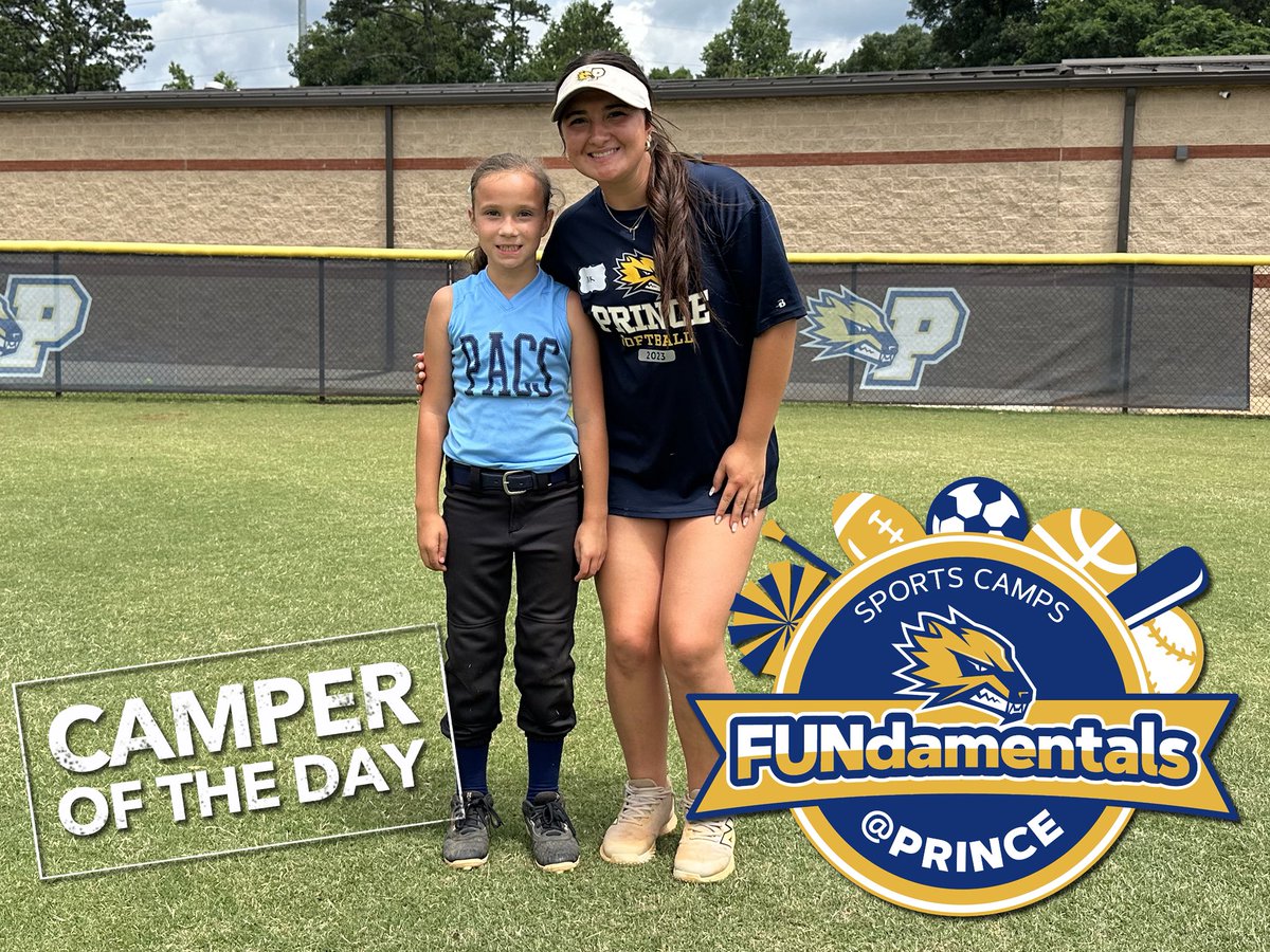 Softball Camp | Day 1
🏆CAMPER OF THE DAY🏆 - Navy Team

Congratulations to Linley on her navy team camper of the day recognition!!!  Linley was chosen by senior <a href="/ak_mcmichael/">ak mcmichael</a> for her sweet spirit, effort, and always encouraging others. 

Congrats, Linley!!! 🤩