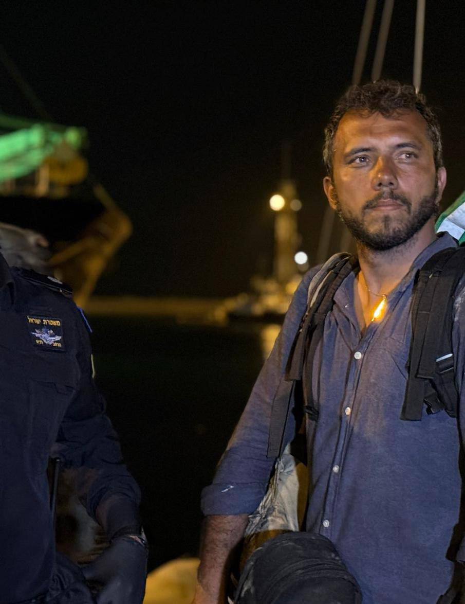 El Ministerio de Asuntos Exteriores de Israel publica fotos de los activistas de Madeleine tras ser secuestrados ayer.