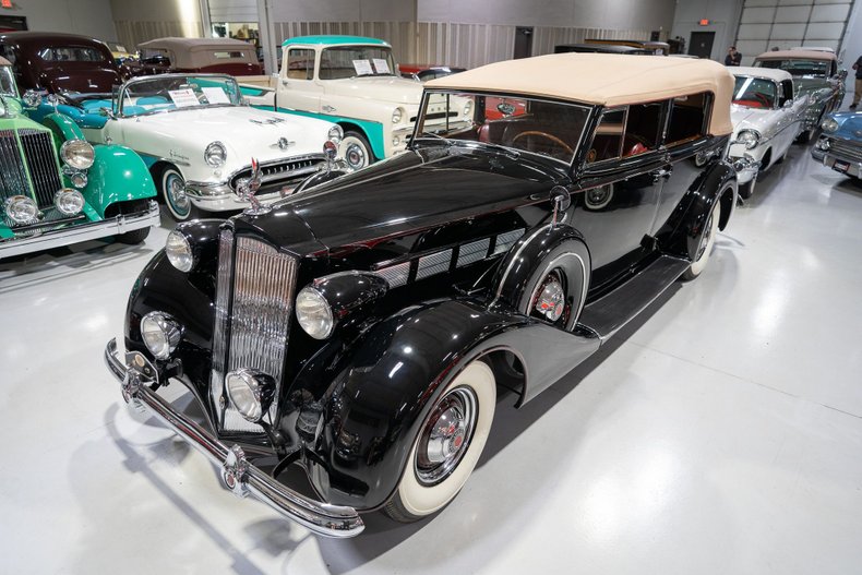 1937 Packard Super Eight Convertible Sedan. This #packard won national first place awards in the Antique Automobile Club of America (AACA), Classic Car Club of America (CCCA) and The Packard Club's Packard Automobile Classic competitions. See more: ellingsonmotorcars.com/inventory/1053…