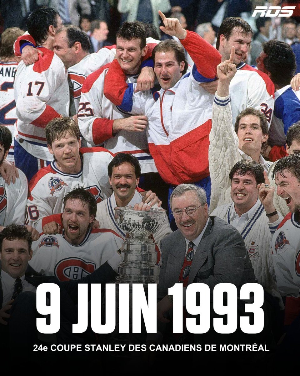 RDSca's tweet image. Il y a 32 ans aujourd'hui, les Canadiens de Montréal soulevaient la coupe Stanley devant leurs partisans! 🏆🫶🏻
