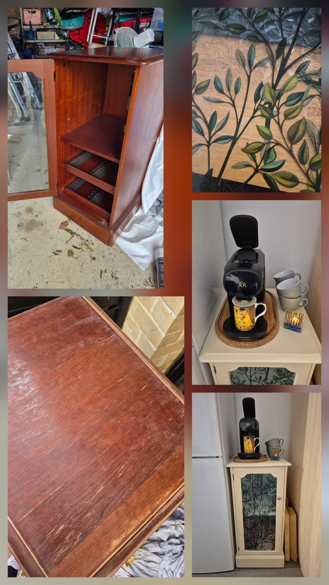 SallyannHR's tweet image. A different type of painting this weekend #coffeecorner #upcycle #SustainableLiving