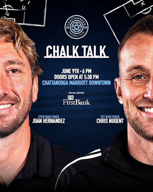 Both <a href="/ChattanoogaFC/">Chattanooga FC</a> head coaches have their teams rolling right now! 

Come hear them tonight at the Marriott Downtown.