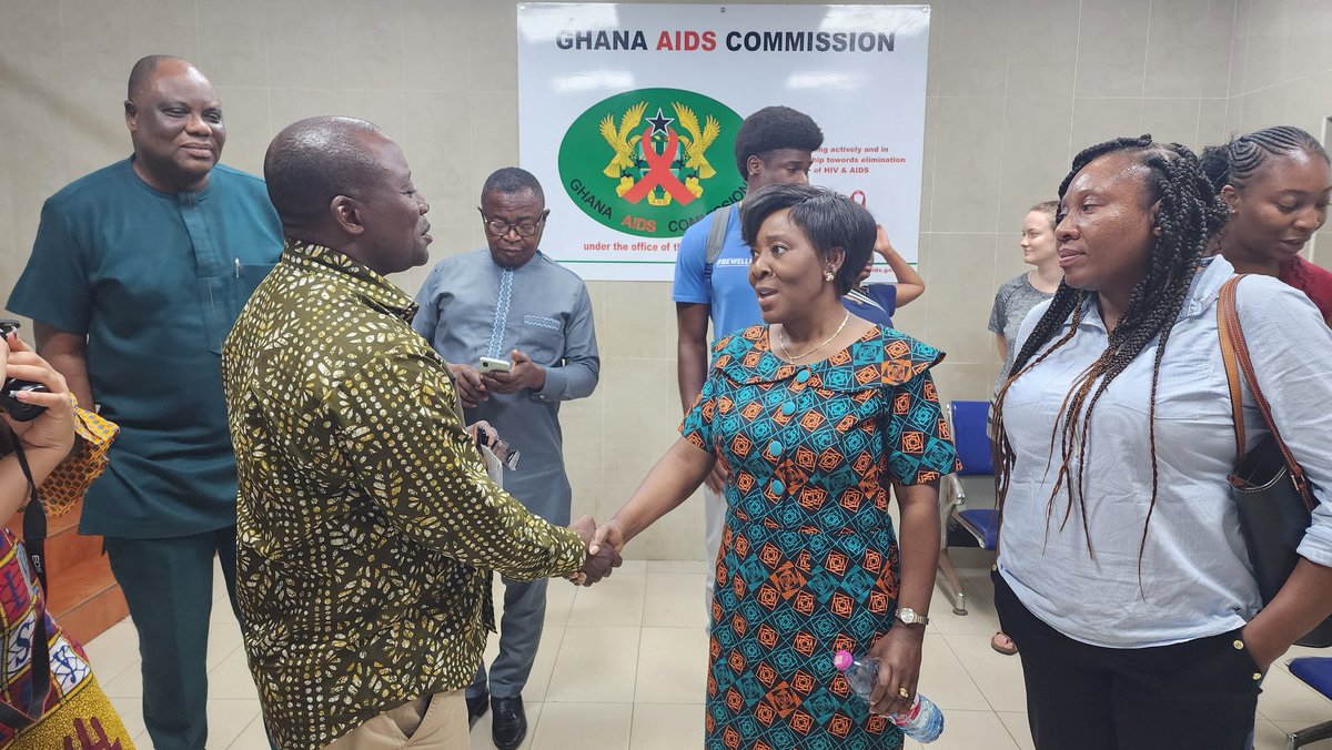 Students from Georgia State University in the US have paid a study visit to the Ghana AIDS Commission  as part of their exposure to global health issues with a focus on HIV and women's health. The team led by Prof. Elizabeth Armstrong Mensah were welcomed by Dr. K P. Akanbong.