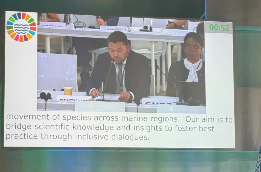 Tinganes's tweet image. At #UNOC3, 🇫🇴 Fisheries Minister Jóhan Christiansen emphasised ocean research as essential to global cooperation and sustainable use of marine resources - a top priority during the @KoDArctic Chairship. In May 2026, the Faroes will host a major #UArctic ocean-focused conference.