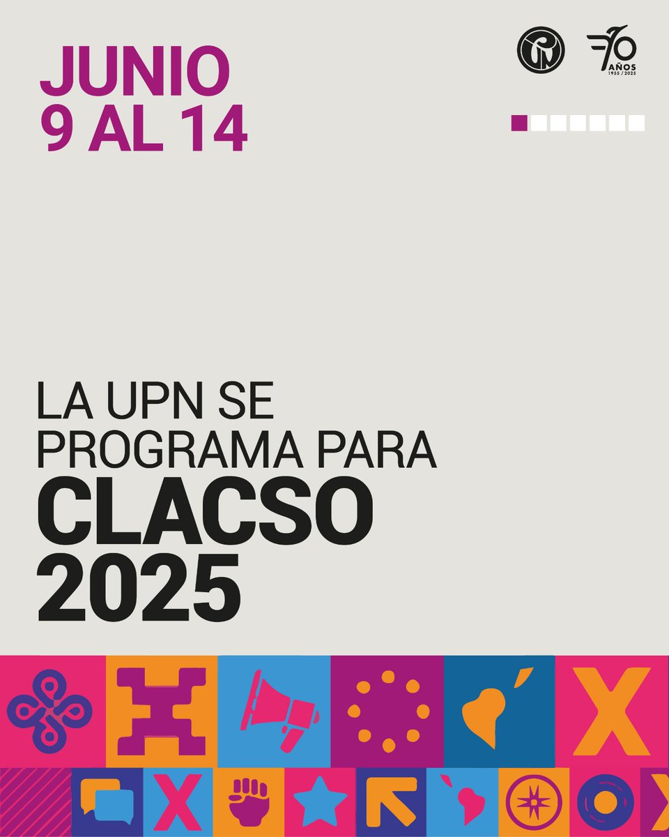 📅 Del 9 al 14 de junio la UPN se programa para #CLACSO2025, el mayor encuentro académico y político de las ciencias sociales y las humanidades.    
Conoce la agenda aquí: humanidades.upn.edu.co/clacso-upn/    

¡Haz parte de esta construcción colectiva de saberes!
<a href="/_CLACSO/">CLACSO</a>
#70AñosUPN