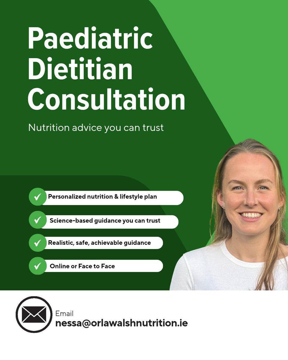 Paediatric Dietitian Nessa Spillane offering face to face (Terenure clinic) and online consultations. 

To book, visit our website orlawalshnutrition.ie/personal-servi…