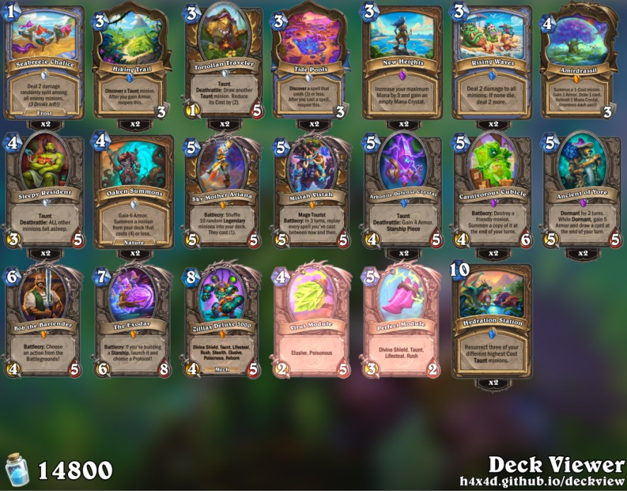 FromDe0therSide's tweet photo. MY STANDARD COUNTER-META DECKS (Week 12)

TAUNT MAGE DRUID:
AAECAZICBsekBqqxBqW7BvbdBq+HB9uXBwyjuwakuwaBvwaFvwauwAbQygbzygaxzgaL3AaK4gb75Qa2lAcAAQP0swbHpAb3swbHpAbq3gbHpAYAAA==

This is a combination of Taunt Druid with some Value gaining cards. Aviana (or Jaeden) gives late game https://t.co/VE6dmVc9w4