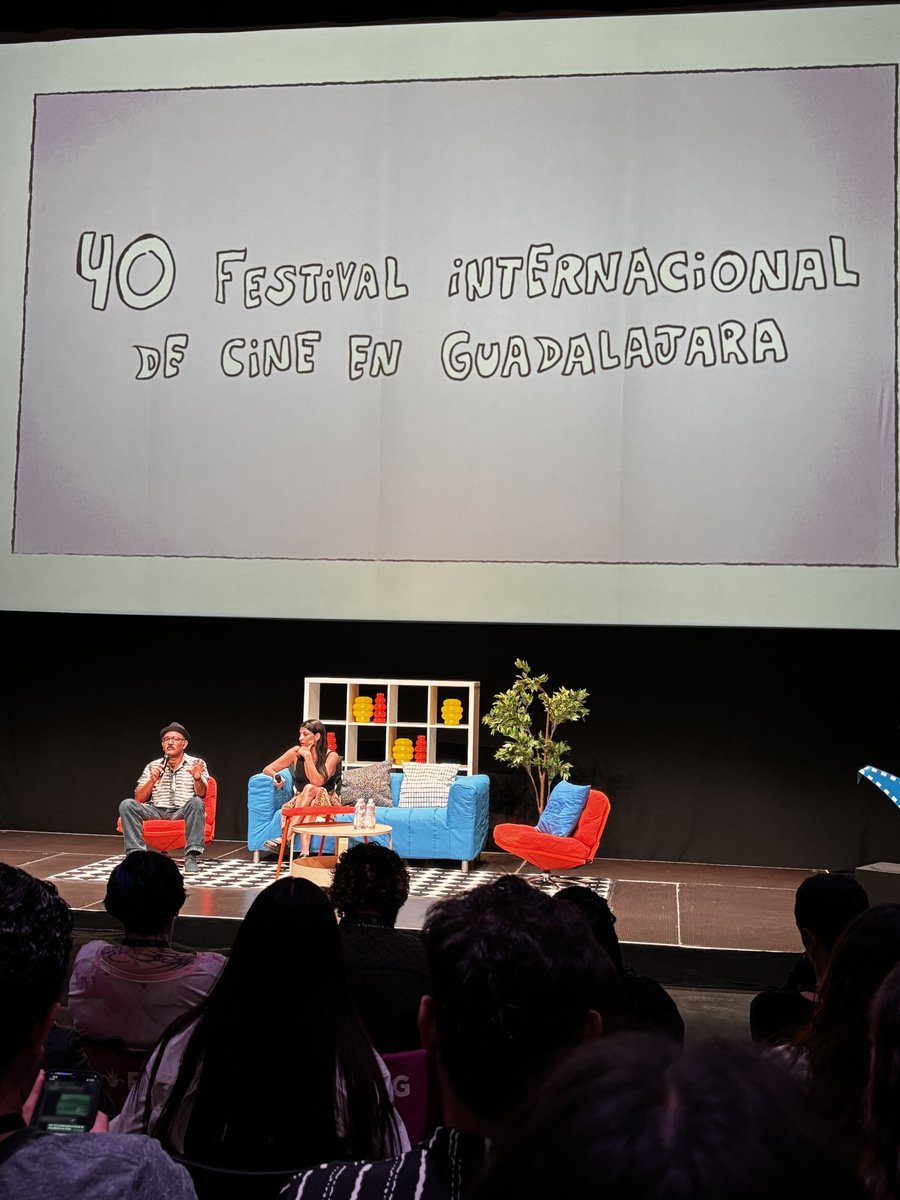 Durante la master class en el #FICG40 Alejandra Márquez Abella y Gerardo Trejoluna compartieron sus perspectivas como directora y actor respectivamente y sus formas de abordar sus roles en el quehacer cinematográfico 🎬
