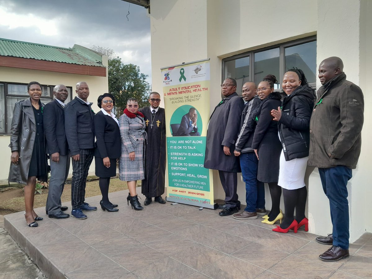 👏 On the 08/06/25, our volunteer Ms Pulane Mofo engaged men at AME Church, Maseru, for #MensMentalHealthMonth 💬

As part of her IEMS practicum (ADE4407), she used adult education strategies to open dialogue on mental health. #LANFE #AdultEducation #Lesotho #IEMS #NUL #Health